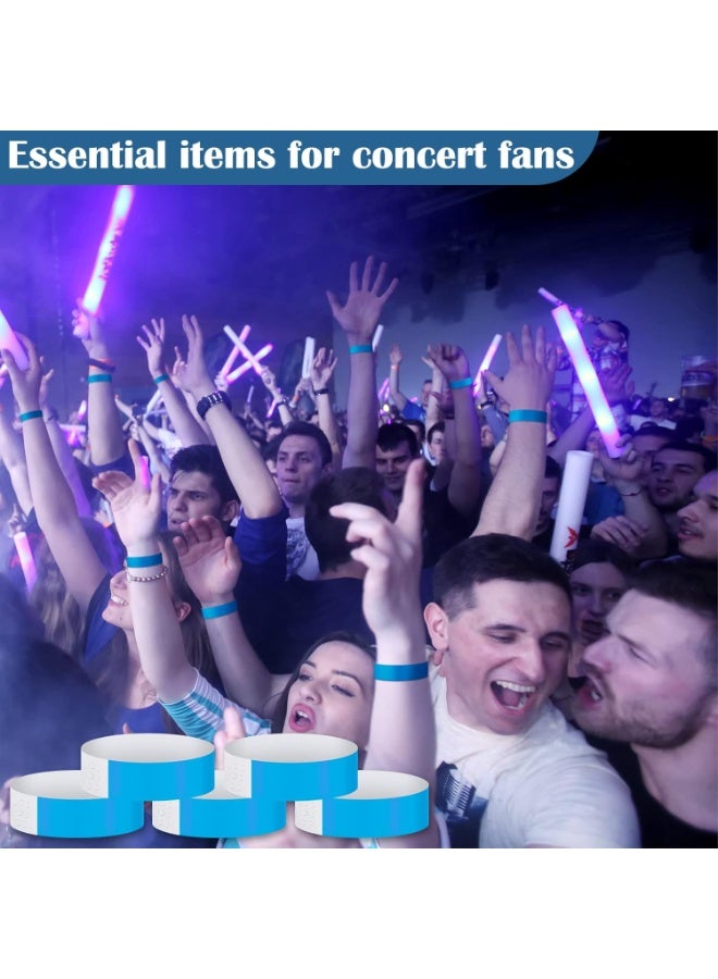 600 Packs Paper Wristbands for Events - Neon, Colored, Waterproof Club Arm Bands - Lightweight Identification for Concert, Bar Entrance Admission (Blue) - Image 5